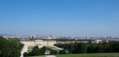 Arial view of Schönbrunn Palace