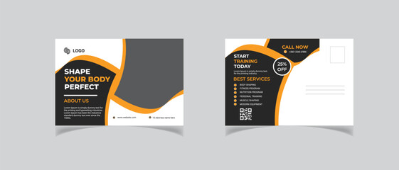 Creative gym & fitness template with modern 