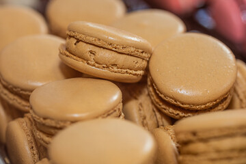 Gros plan macaron café