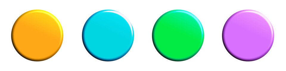 3d Circles Set Transparent PNG
