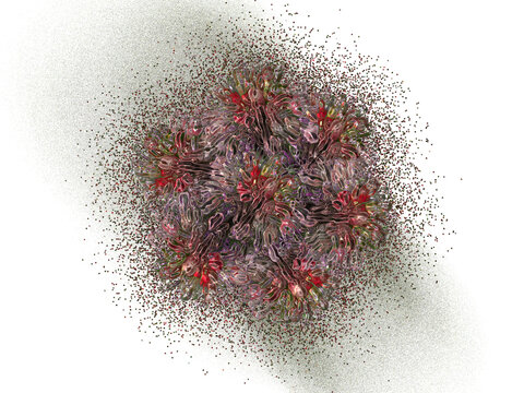 Formaciones  abstractas y florales de colores fluorescentes pl&aacute;sticos