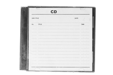 cd music case isolated retro cover album