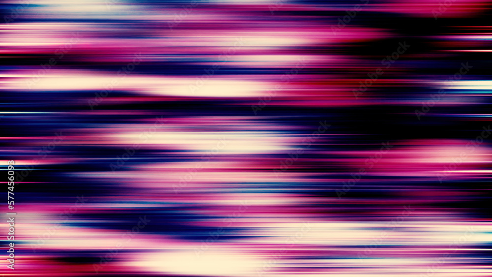 Poster blurred pink lines with gradient effect. motion. parallel horizontal glowing stripes.