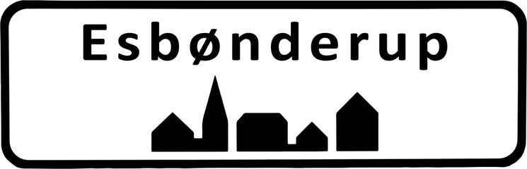 City sign of Esbønderup - Esbønderup Byskilt