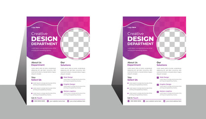 Corporate creative colorful business flyer template design, abstract business flyer, vector template design or business poster template design, modern flyer, A4 size.