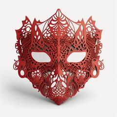 Floral lace filigree facial mask made with Generative AI