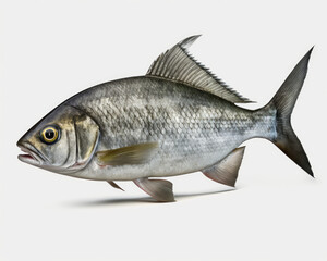 Illustration of Fish isolated on white background. Generative AI