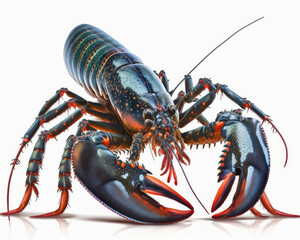 Illustration of Lobster isolated on white background. Generative AI