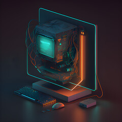 Retro Tech Computer - AI