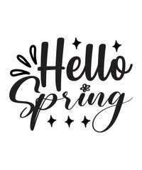 Hello Spring SVG Cut File