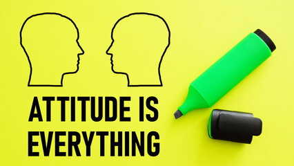 Attitude is everything is shown using the text