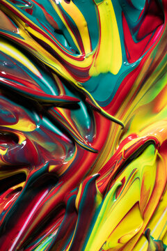 Mix of colorful paint