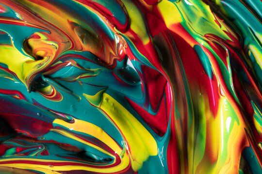 Mix of colorful paint