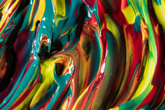 Mix of colorful paint