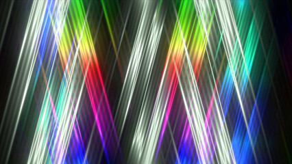 Black background. Motion. Bright lines of different colors in the animation scatter in different directions.