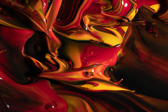 Mix of thick fresh paint