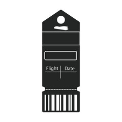 Baggage tag vector icon.Black vector icon isolated on white background baggage tag.
