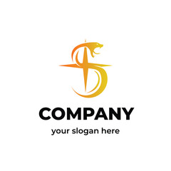 letter s snake abstract business logo