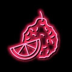 bergamot aromatherapy neon glow icon illustration