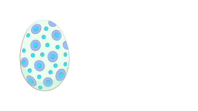 A set of Easter eggs replacing each other. Video with flat stylized images of Easter eggs on a white background. Looped animation