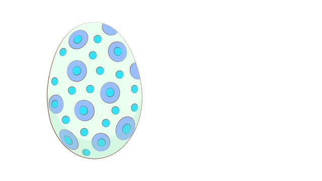 A set of Easter eggs replacing each other. Video with flat stylized images of Easter eggs on a white background. Looped animation