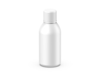 Cosmetic plastic bottle mockup template for branding and promotion, 3d render illustration