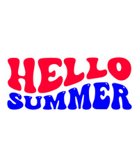 Hello Summer Retro SVG