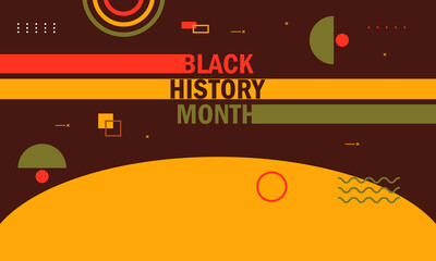 Black History Month Banner Illustration