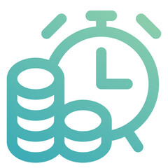 time is money icon for illustration