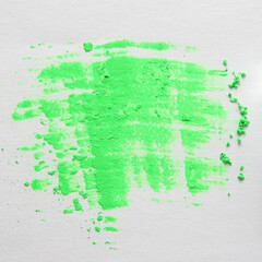 sample of colored acrylic green neon powder paint
