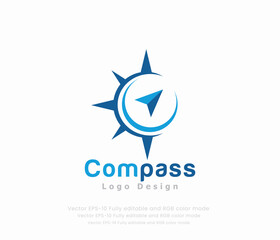 Compass logo design with a compass