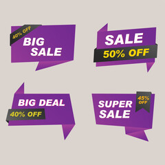 set of offer sale discount tags, special offer tags, best deal tags special offer badges, offer sale ribbons with modern design illustration vector