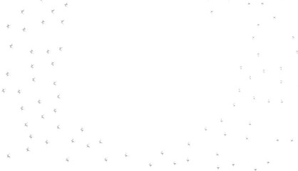 XMAS Stars - Holiday silver decoration, glitter frame isolated -