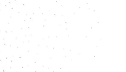 XMAS Stars - Holiday silver decoration, glitter frame isolated -