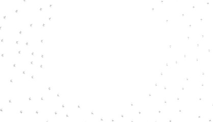 XMAS Stars - Holiday silver decoration, glitter frame isolated -