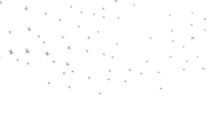 XMAS Stars - Holiday silver decoration, glitter frame isolated -