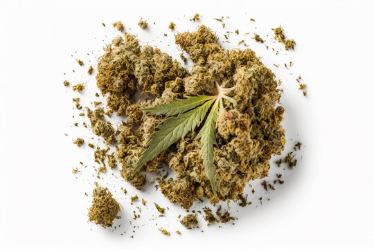 Haze Sativa isolated white background
