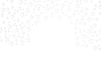Stars - Holiday silver decoration, glitter frame isolated -