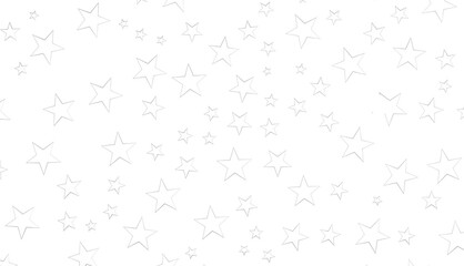 Stars - Holiday silver decoration, glitter frame isolated -