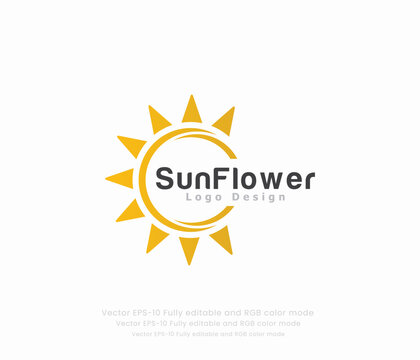 A logo for a sunflower company that is made in the usa.