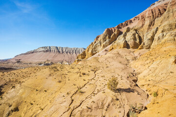 Fototapeta na wymiar Multicolored Aktau mountains. Altyn Emel National Park. Kazakhstan