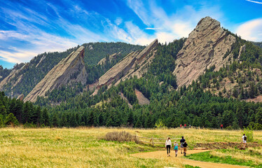 Visitors to Boulder, Colorado, often visit the Flatirons, stunning rock formations on the southwest...