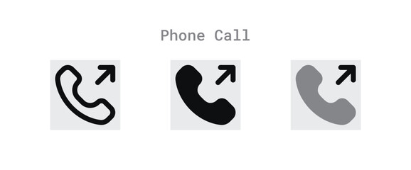 Outgoing Phone Call Icons Sheet