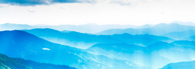 Blue mountains landscape, mountain landscape panorama