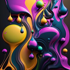 Fototapeta premium splashed paint background Generative AIsplashed paint background Generative AI
