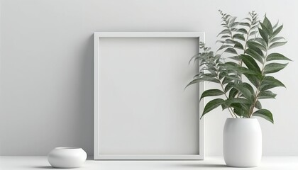 white room, white frame