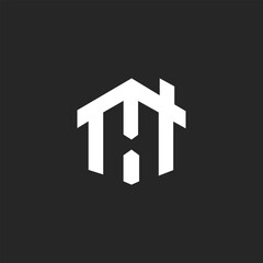 creative MH home logo design