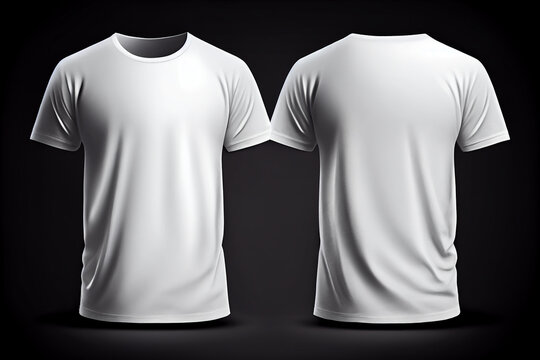 White and black T-shirts on hangers for design presentation Stock Photo by  FabrikaPhoto