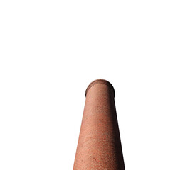Old brick smokestack with cut out background.