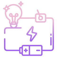 Fototapeta premium Electrical energy icon
